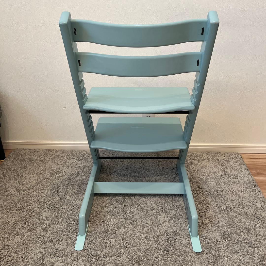 STOKKE ストッケ トリップトラップ アクアブルー 転倒防止付 廃盤色 希少