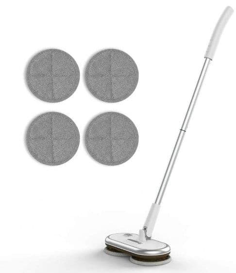 コードレス電動モップクリーナー 回転モップ 替えモップパッド4枚入り