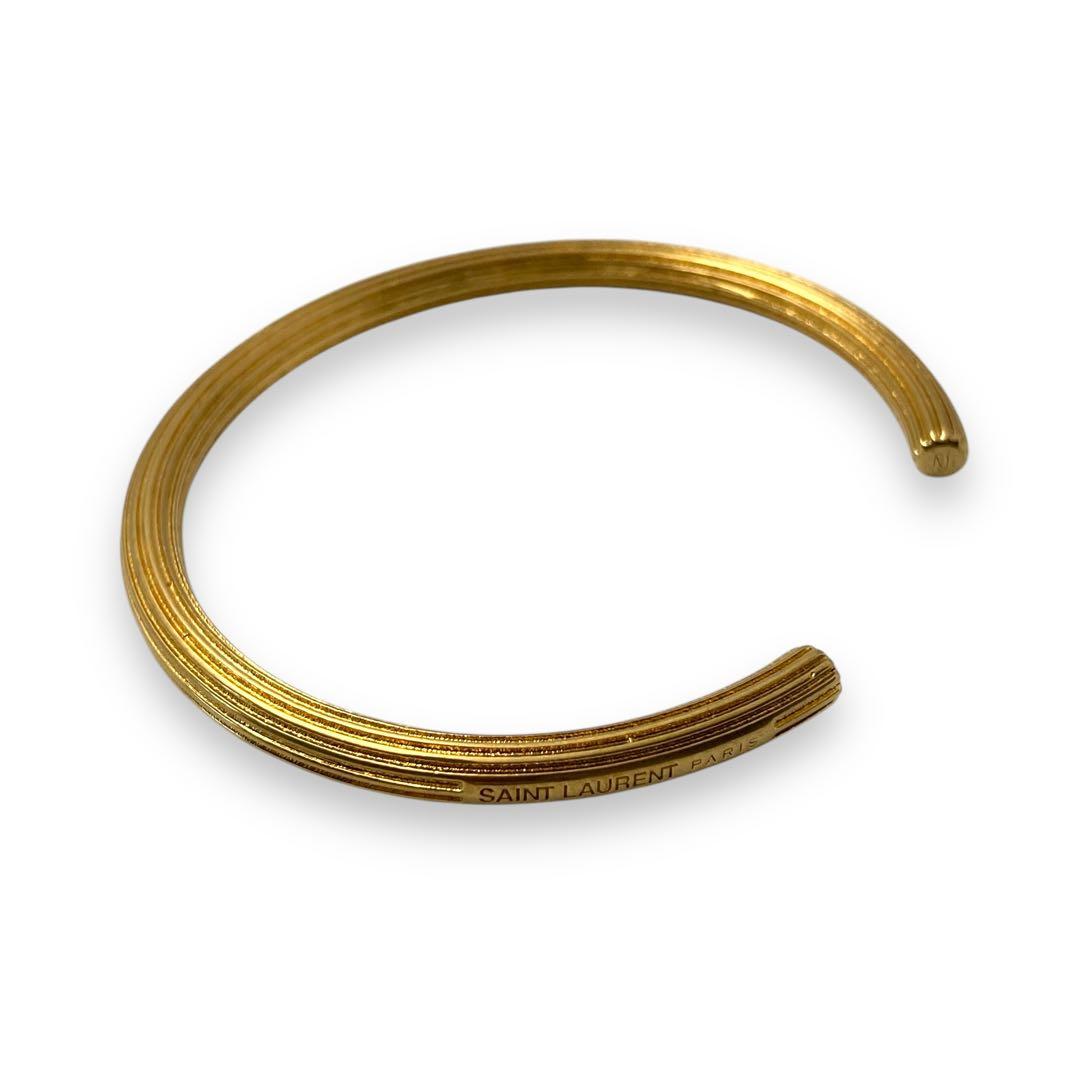 Ⴤ1103ꕤ極美品 YSL サンローラン バングル ゴールド Mサイズ
