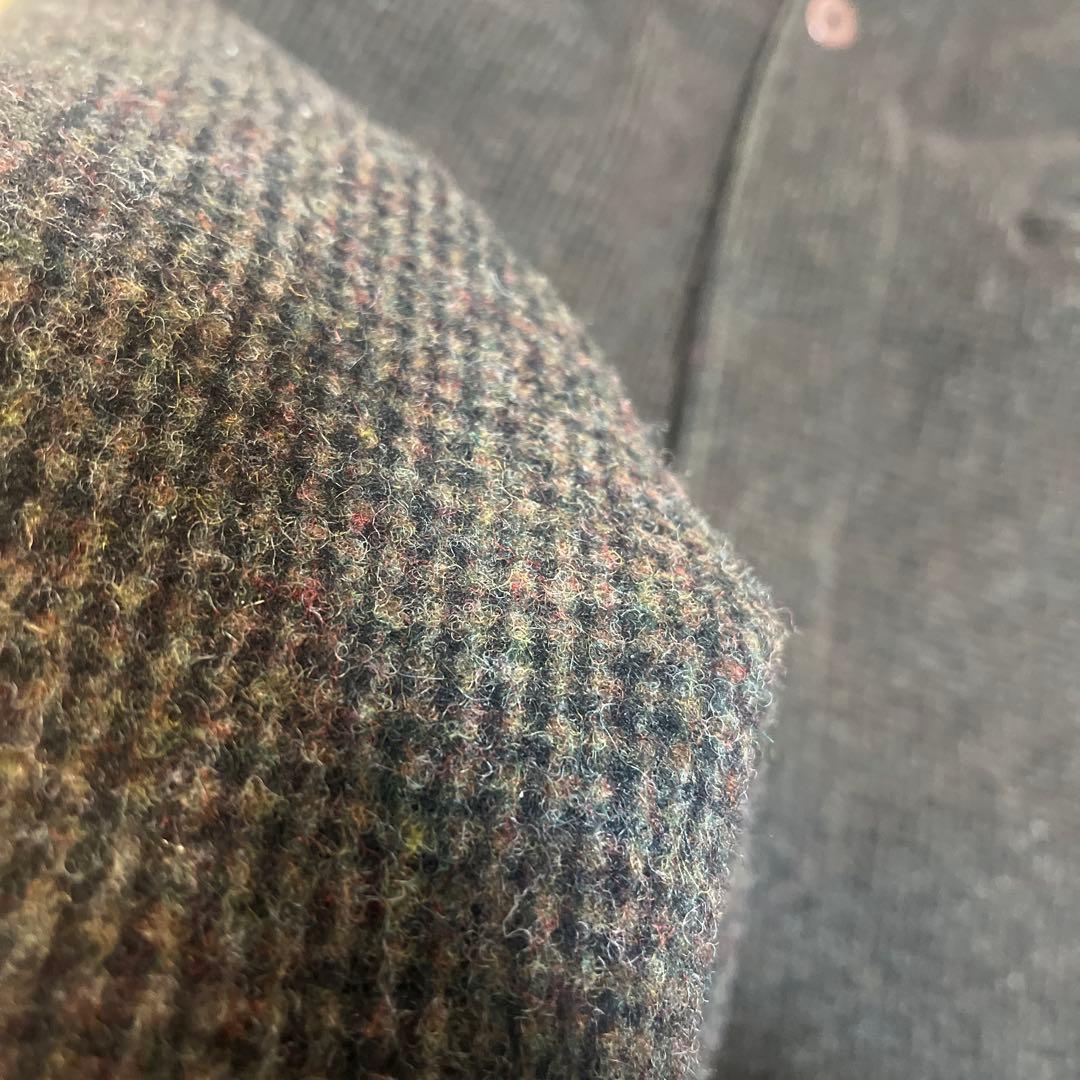 希少　黒タグ　Eddie Bauer ウールコート 襟レザー