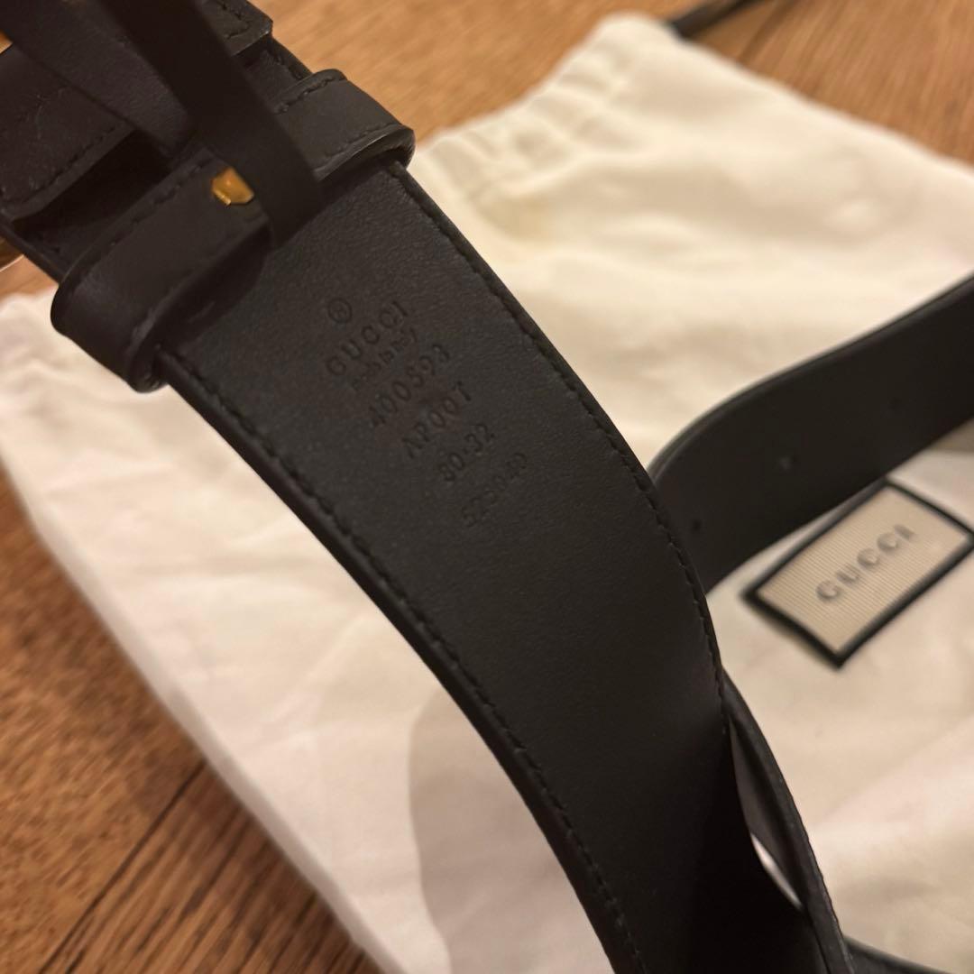 GUCCI グッチ GGマーモント ベルト ゴールド 80・32