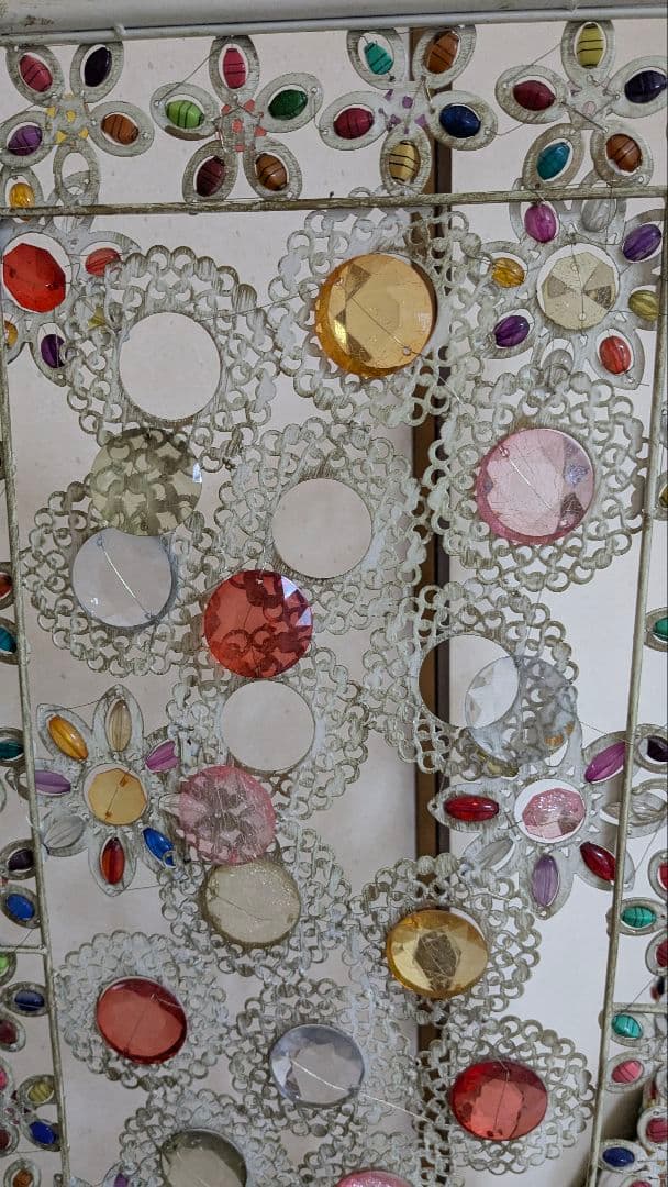 【傷あり】カラフル花柄パーテーション