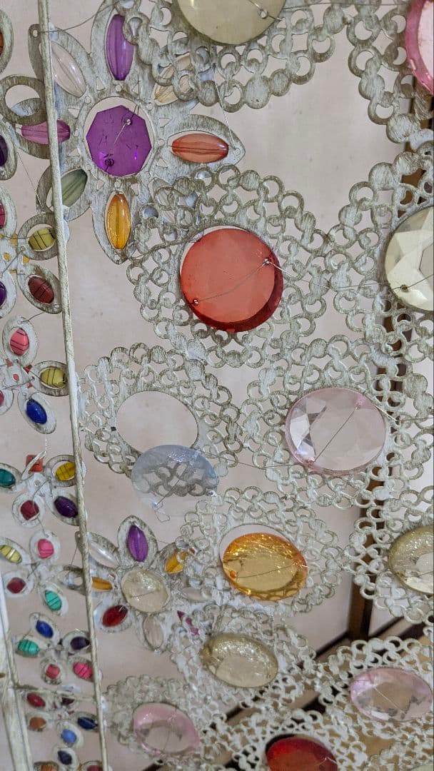 【傷あり】カラフル花柄パーテーション