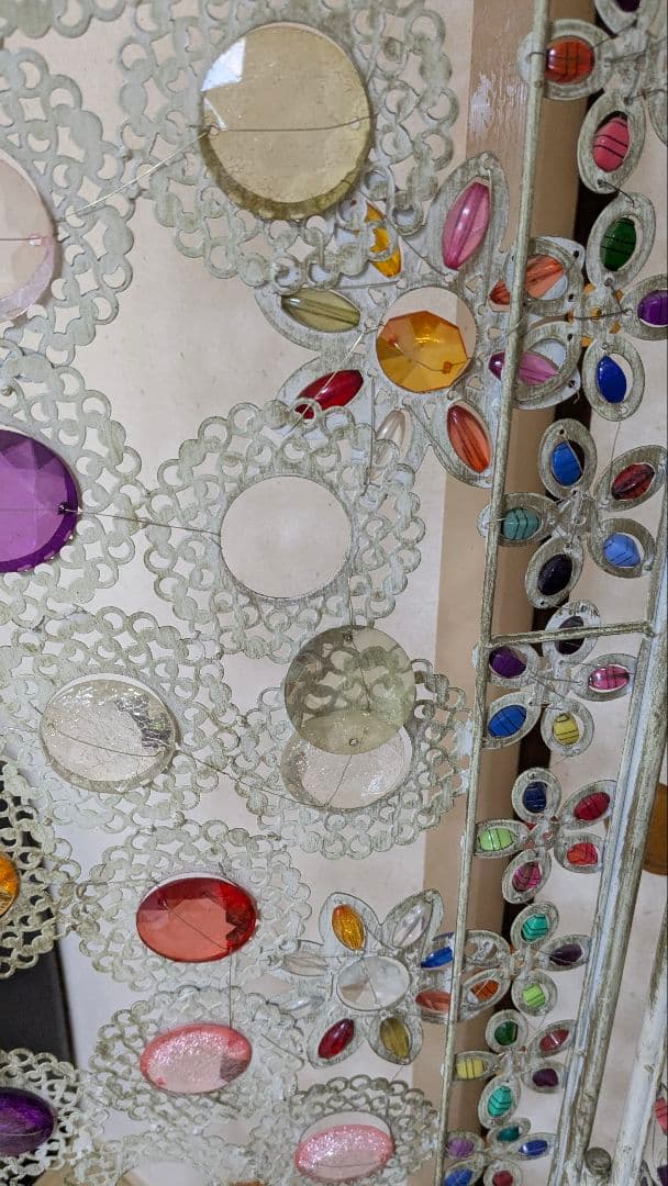 【傷あり】カラフル花柄パーテーション