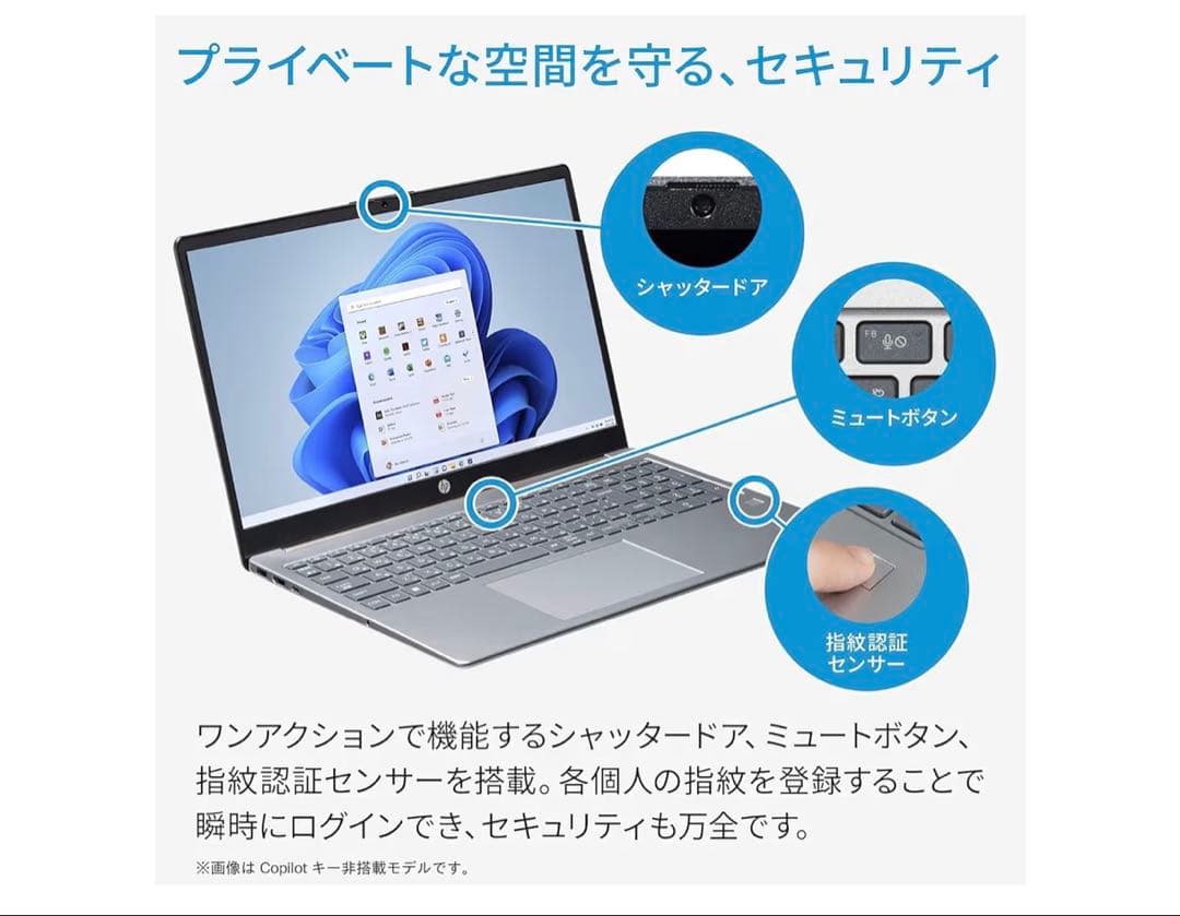 HP 15-fd ノートPC 15.6インチ 512GB SSD 16GBメモリ