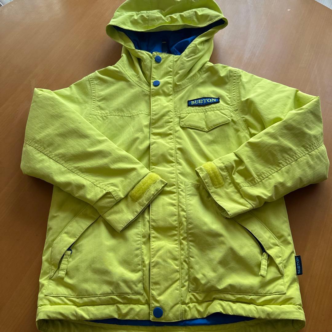 Burton イエロー フード付きスキーウェア XS 上下セット