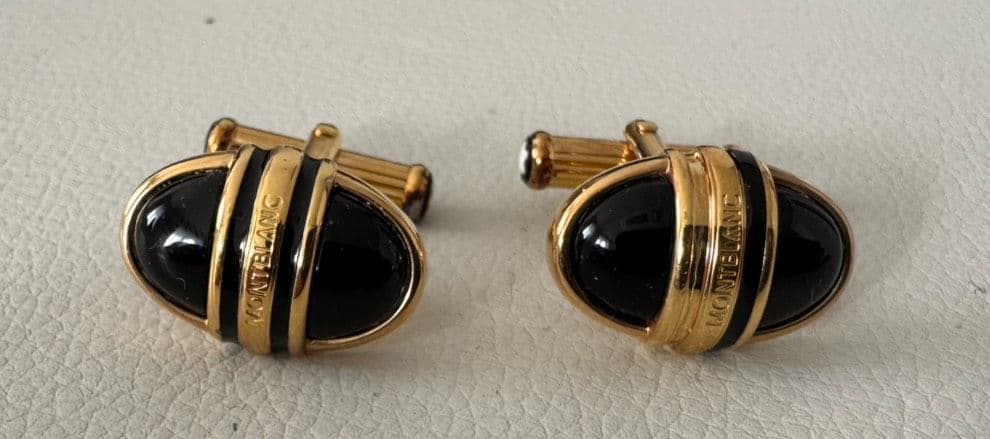 MONTBLANC（モンブラン） ネクタイピン・カフリンクス ブラック×ゴールド
