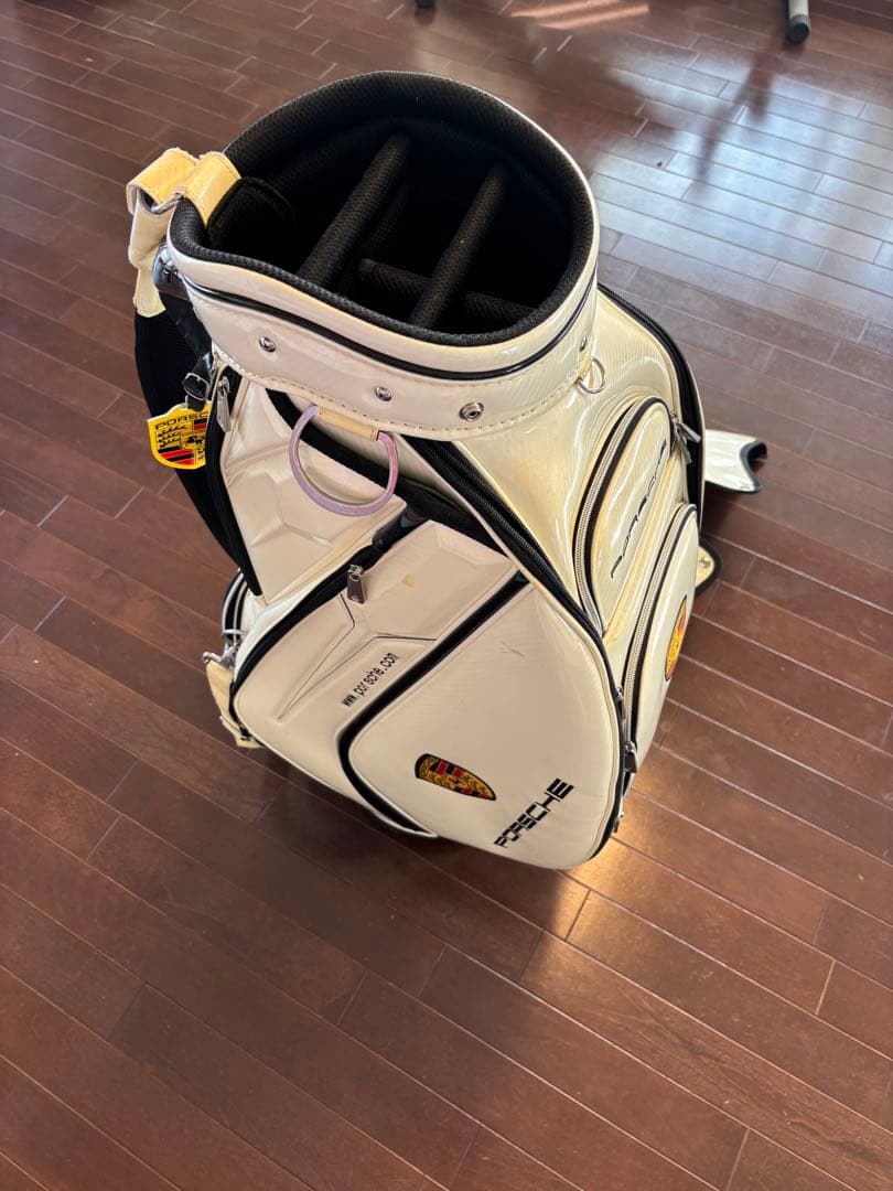 ポルシェ ゴルフバッグ ホワイトゴールド