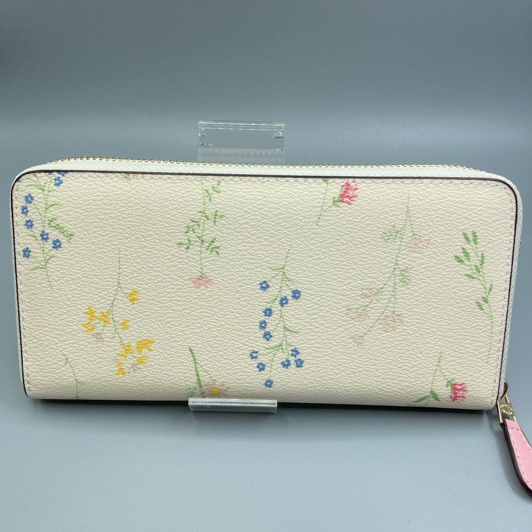 新品　未使用　箱付き　COACH コーチ 長財布 アコーディオンジップ 花柄