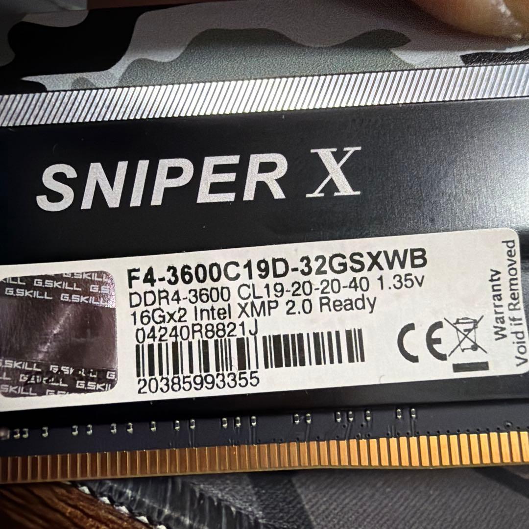 メモリー G.SKILL SNIPER X DDR4-3600 32GB CL19