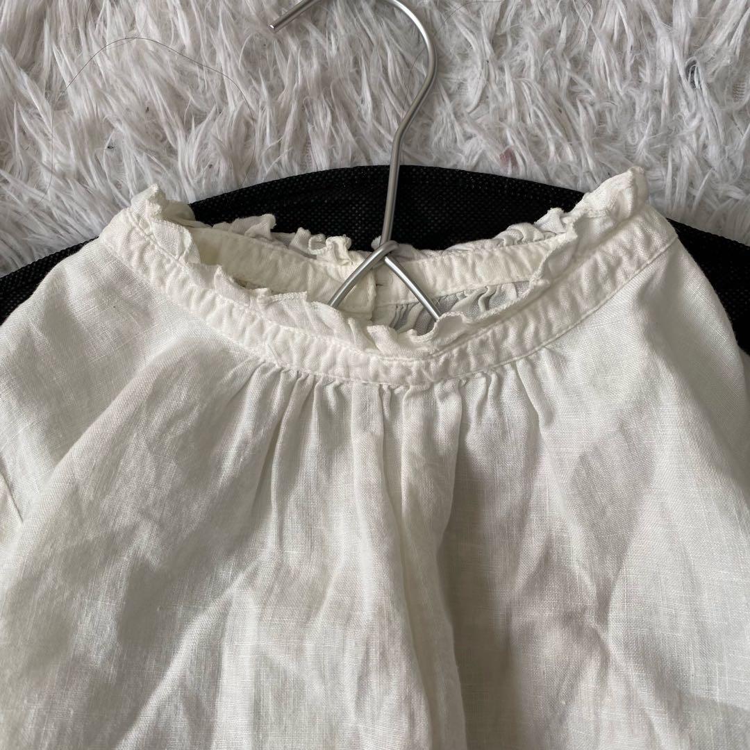 nest Robe 洗える 2way リネンフリルネックブラウス フリーサイズ