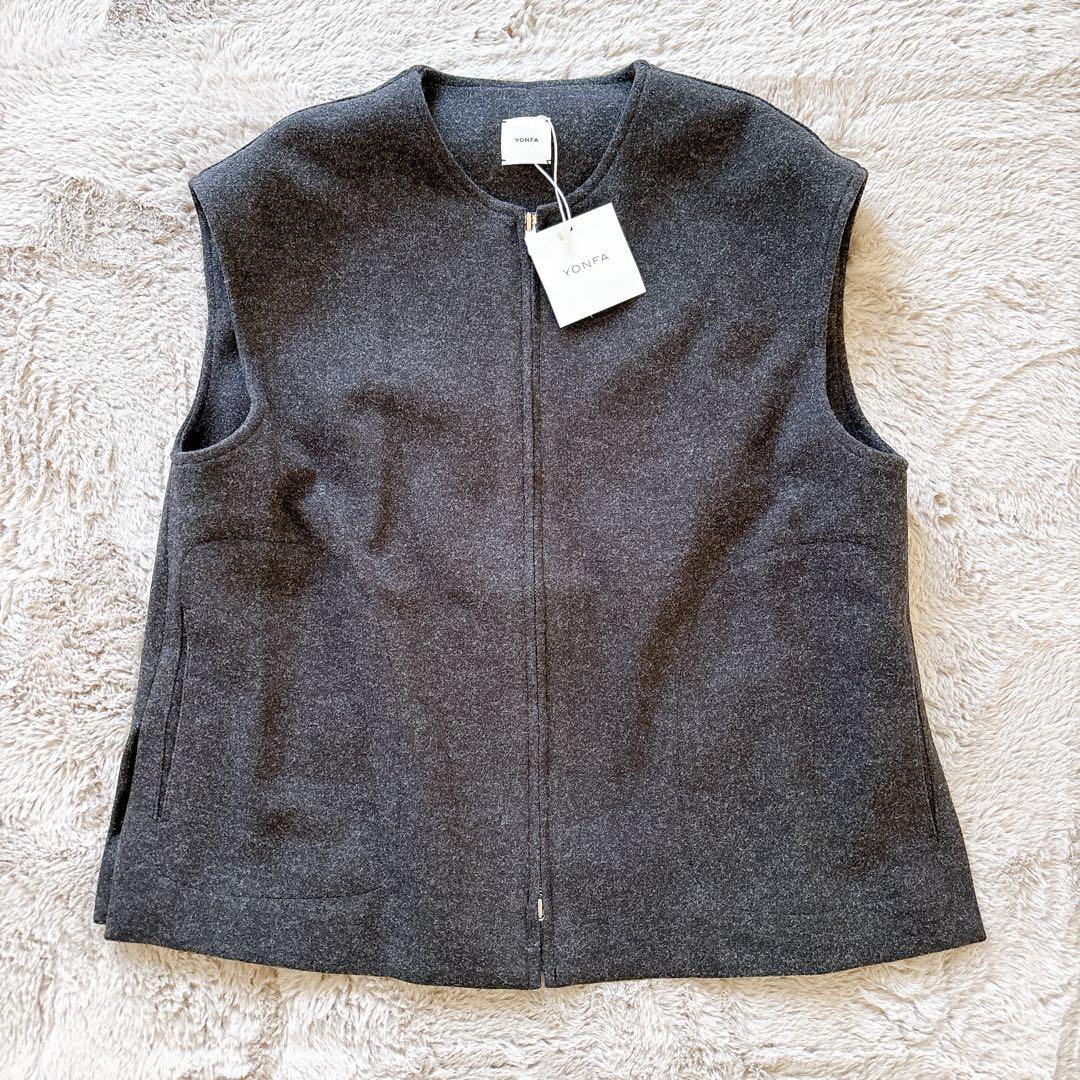 YONFA ウールジップベスト　【新品・タグつき】