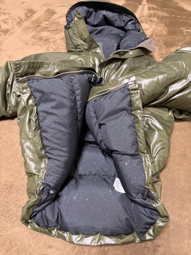 SOPHNET オリーブグリーン フード付きダウンジャケット Ｍ