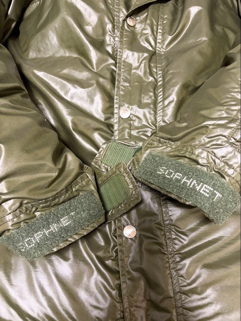 SOPHNET オリーブグリーン フード付きダウンジャケット Ｍ