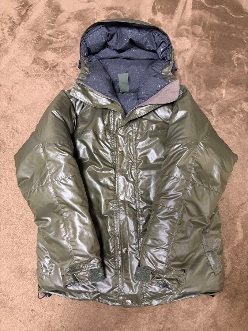SOPHNET オリーブグリーン フード付きダウンジャケット Ｍ