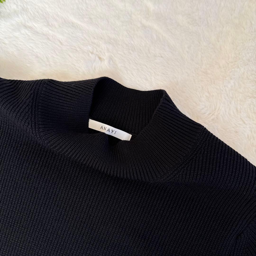 未使用品ANAYIアナイ　ヘリンボンジャガードドッキングワンピース　23AW