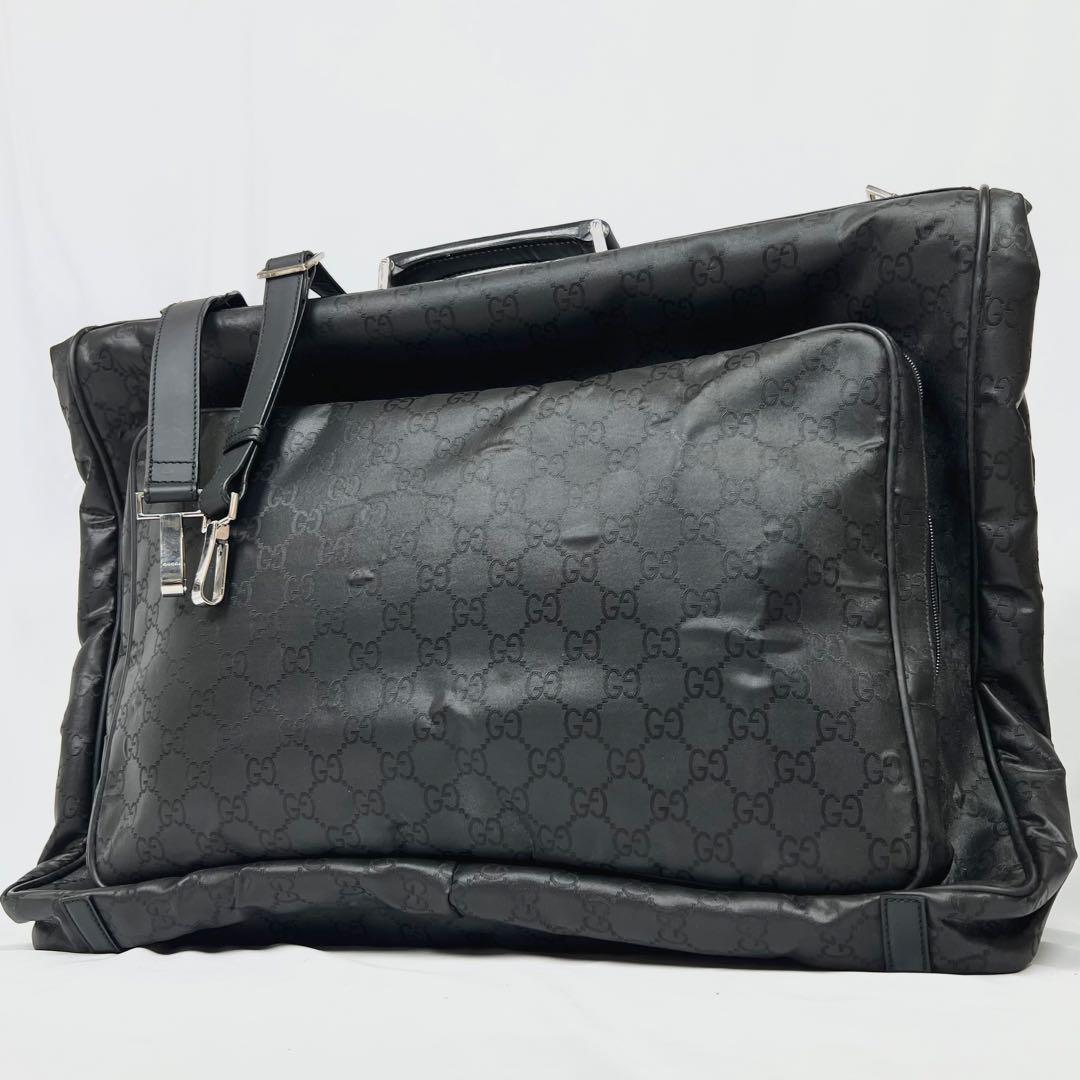 希少 GUCCI グッチ ガーメントバッグ スーツケース GG 2Way 黒
