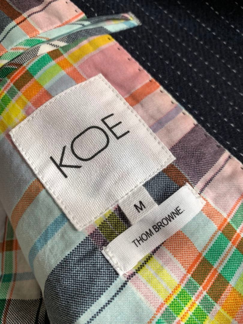 新品KOE×THOM BROWNE コラボDUCK 3BUTTON JAKET