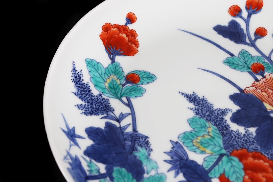 色鍋島 今泉今右衛門 絵皿 28ｃｍ 飾皿