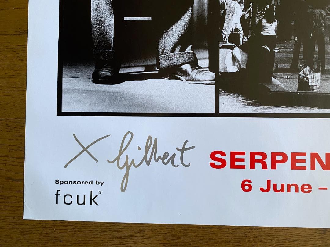 Gilbert & e ポスター 直筆サイン入り 美品