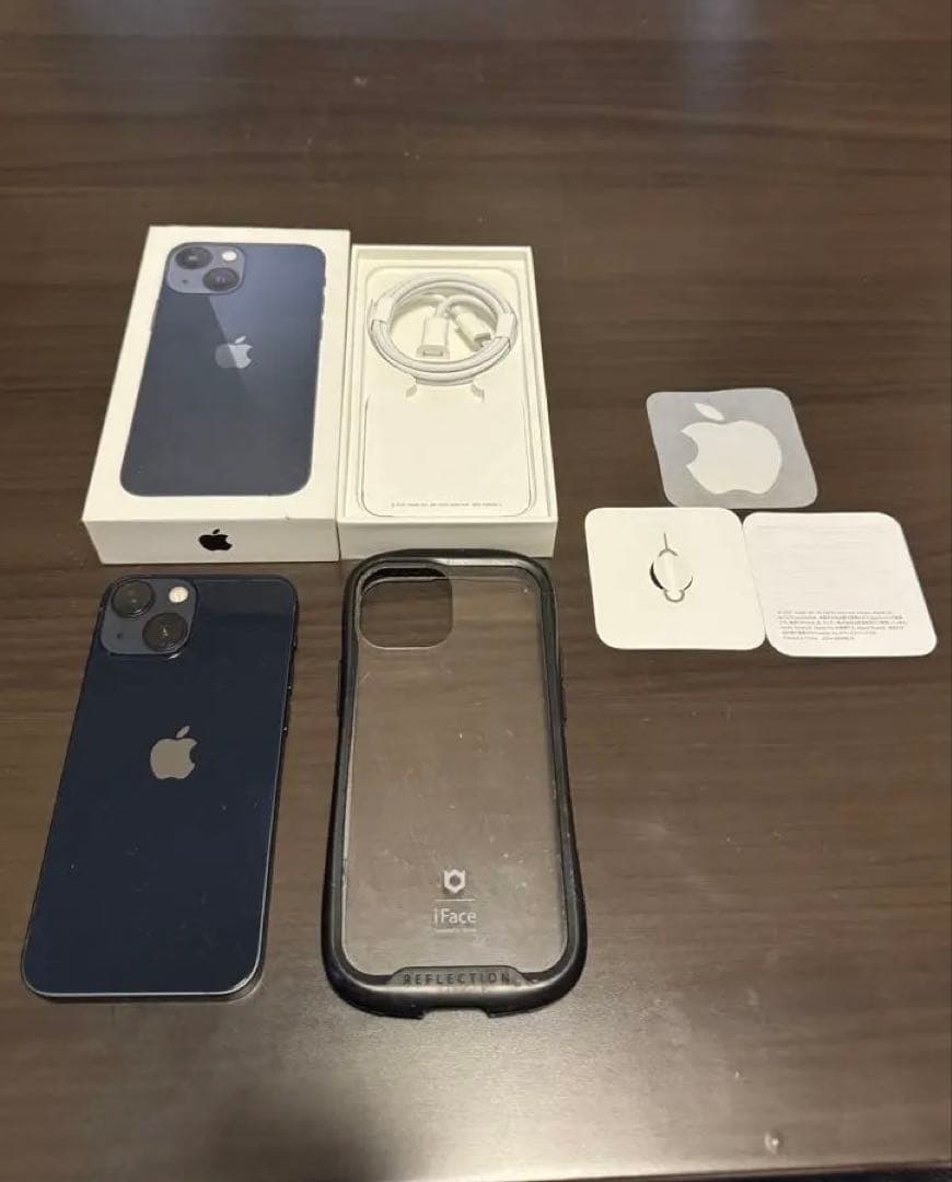 【美品】Apple iPhone 13miniミッドナイトifaceケース付き
