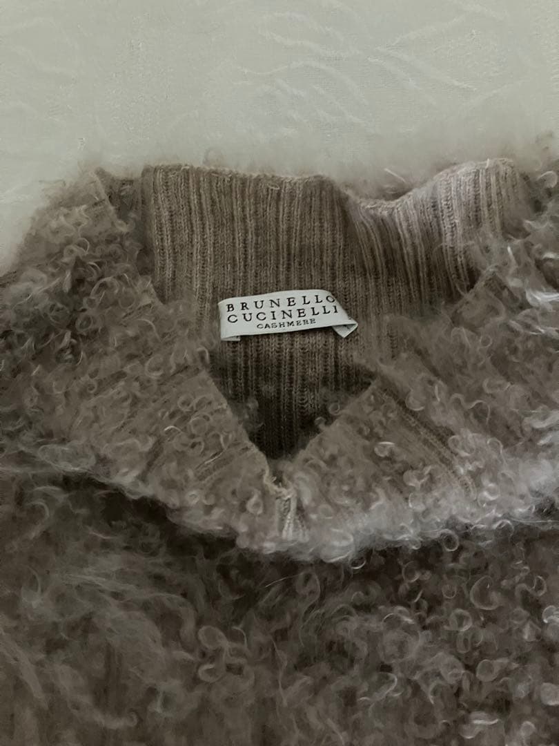 BRUNELLO CUCINELLI グレージュファーニット