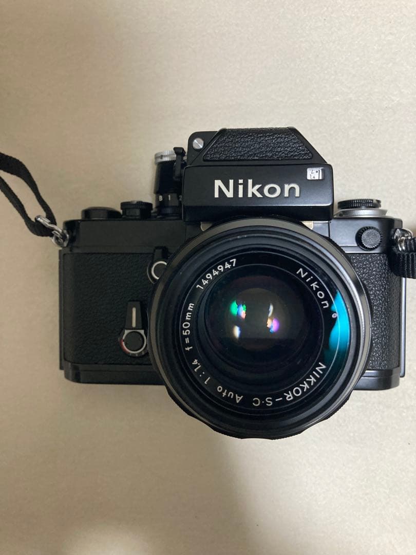 Nikon F2 フォトミックブラックボディ　レンズ、純正本革ケース、使用説明書