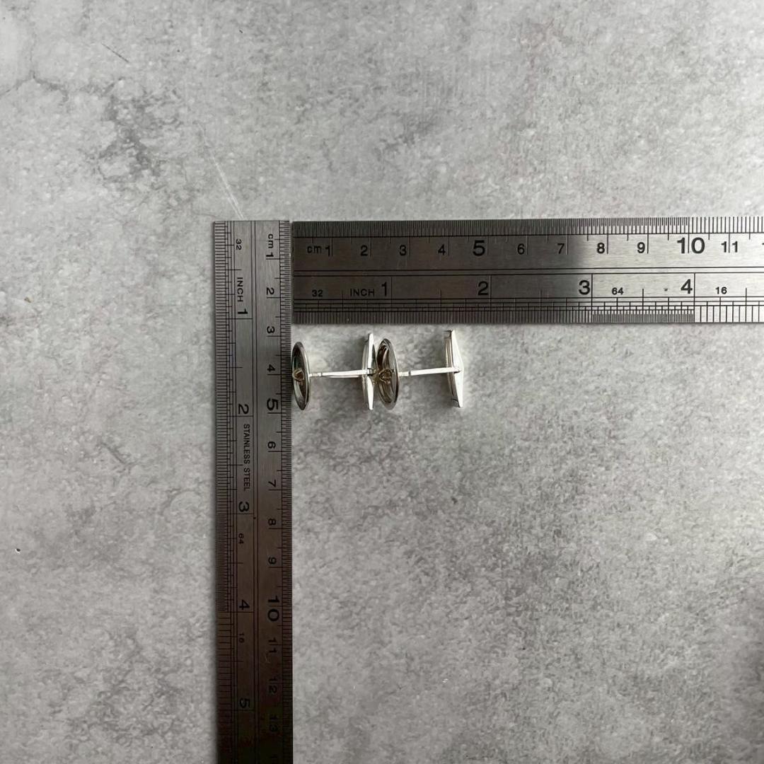 箱袋付き ティファニー ボタンカフス スターリングシルバー 14KT Q47fe