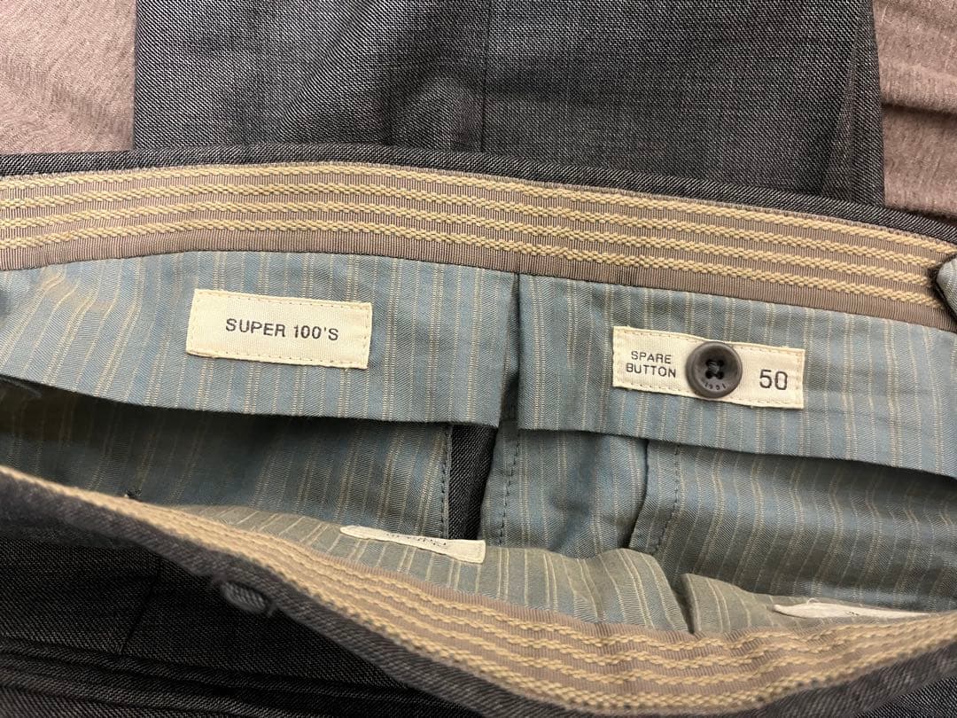 美品⭐︎インコテックス INCOTEX スリムフィット テーパード 50 グレー