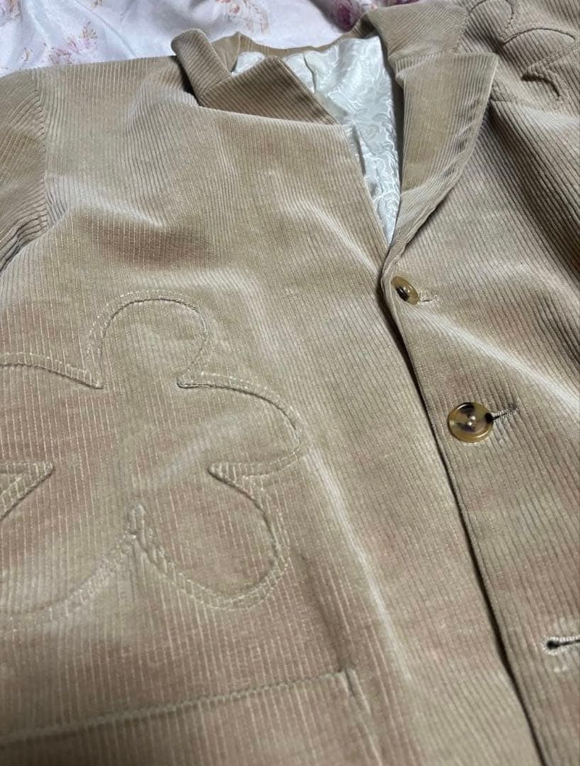 ぴ*ぴ様 01aw UNDERCOVER花柄コーデュロイテーラードジャケット　宝