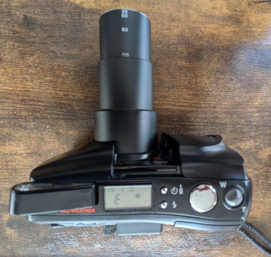 福豆Olympus μ mju zoom 115 ブラックフィルムカメラ