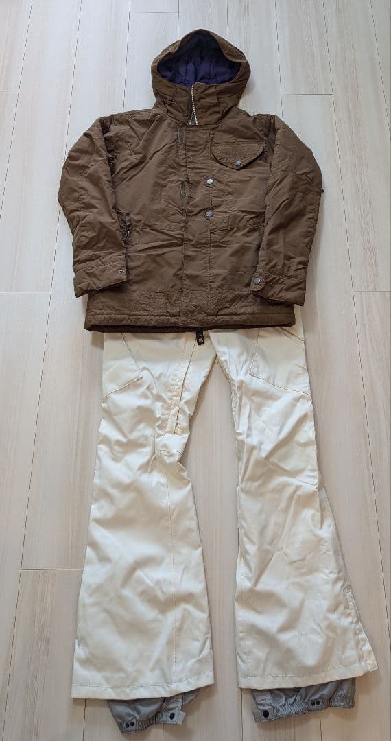 Burton ブラウン スノーボードジャケット パンツセットアップ