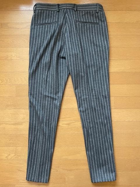 《新品》【giabs ARCHIVIO 】チョークストライプGREYパンツ：48