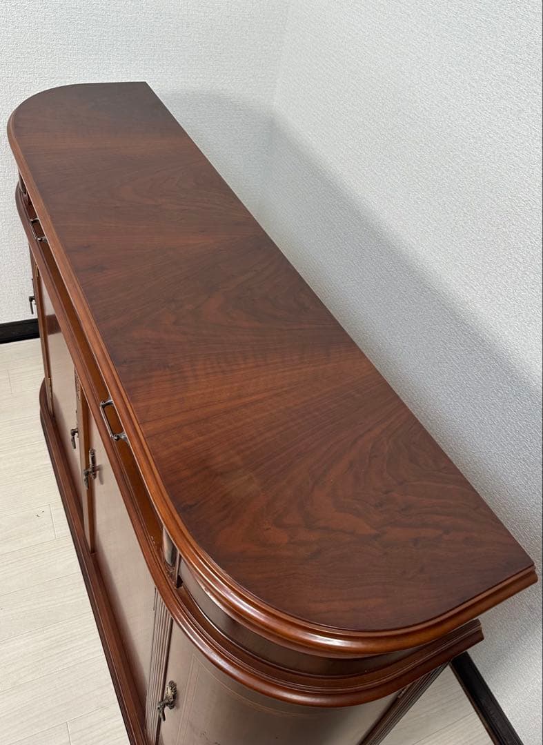 イタリア アンティーク調 象嵌 金具取手 サイドボード キャビネット ※i4※