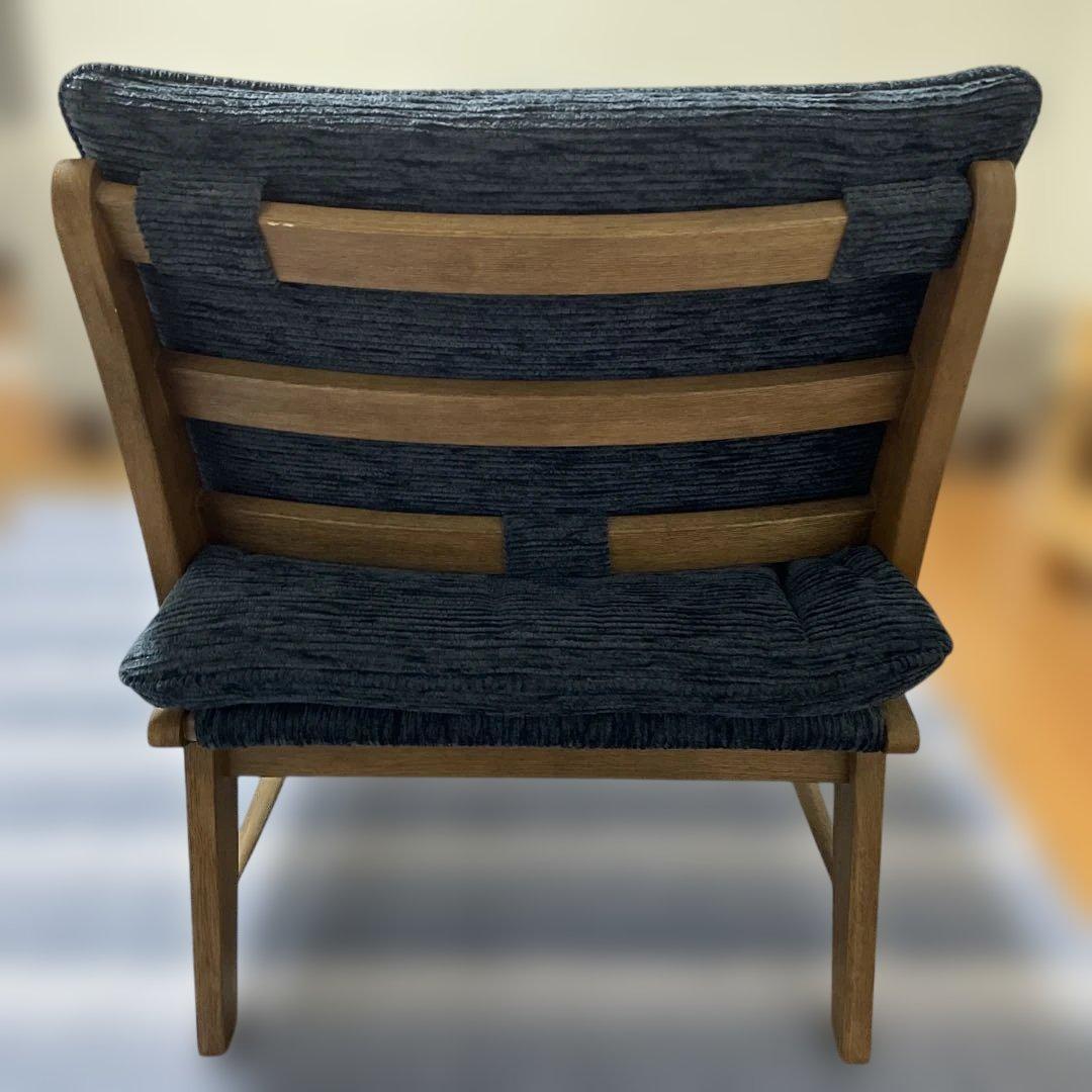 ミキモク 和モダン　木製フレーム アームレスチェア 一人掛けソファー