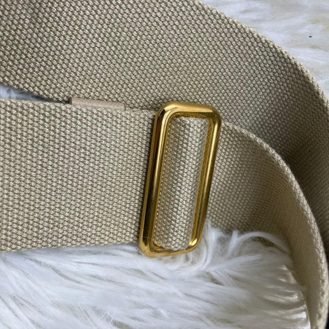 極美品✨プラダ PRADA ショルダーストラップ キャンバス レザー ベージュ