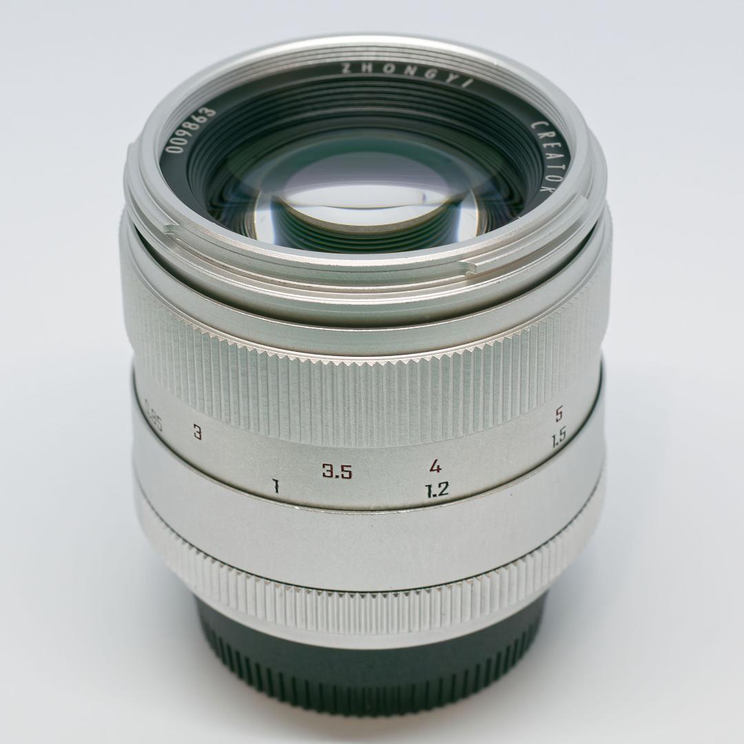 中一光学 CREATOR 85mm F2 ニコンF 美品 シルバー
