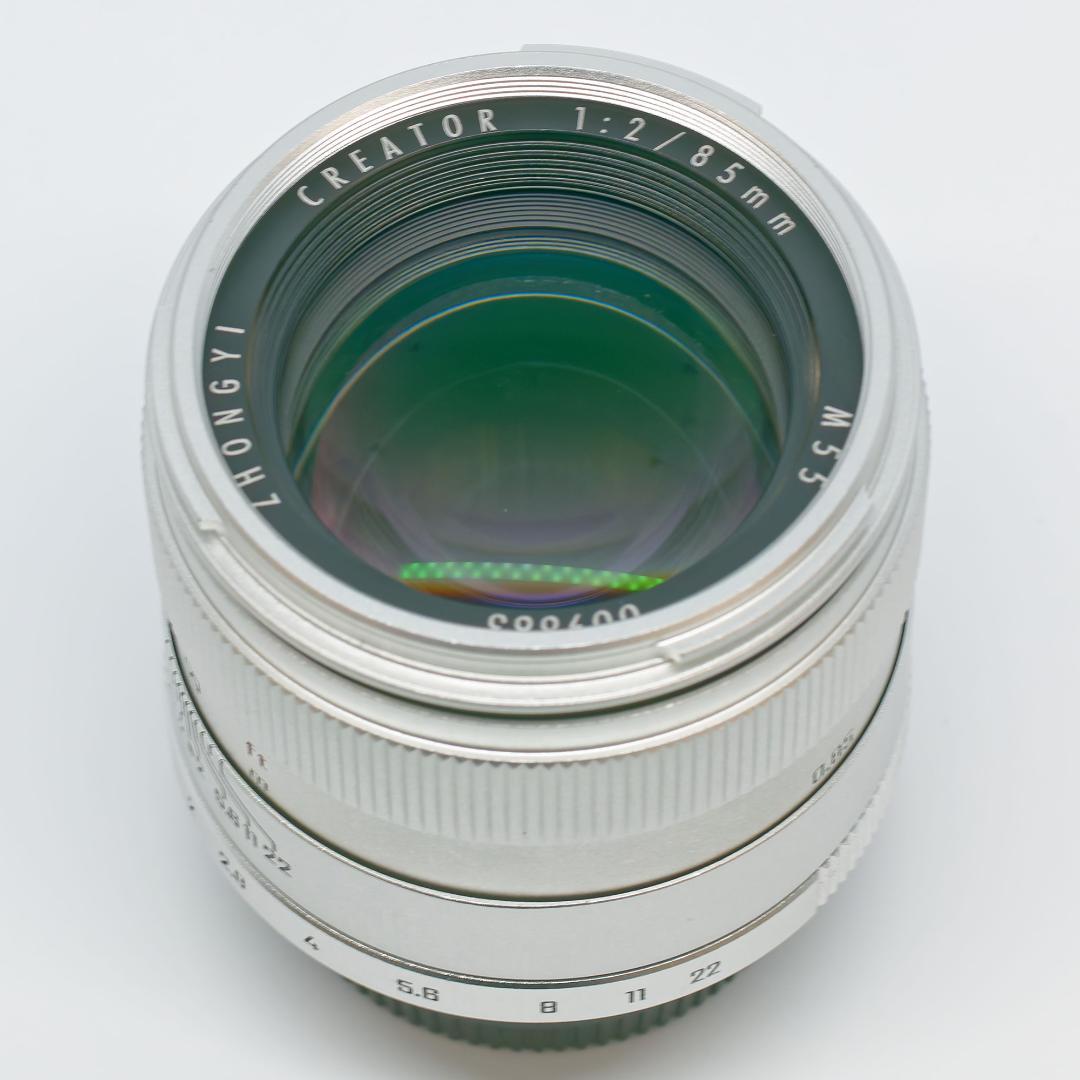 中一光学 CREATOR 85mm F2 ニコンF 美品 シルバー