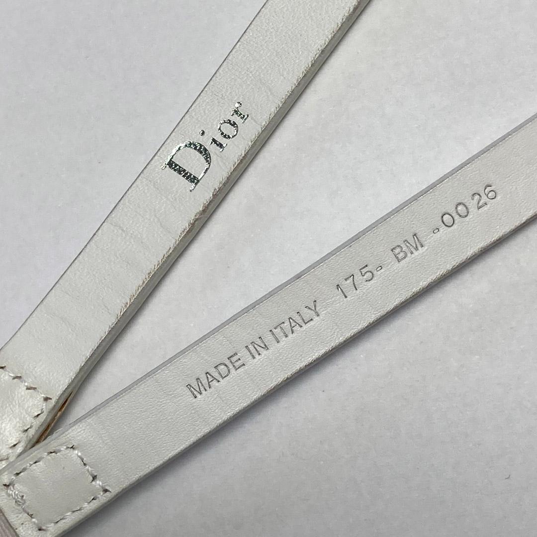 美品 未使用 ディオールオム ホワイトサスペンダー エディスリマン