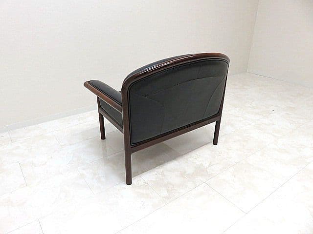 カンディハウス 「クイーン」総革パーソナルソファ　　1人掛けソファ/1Pソファ