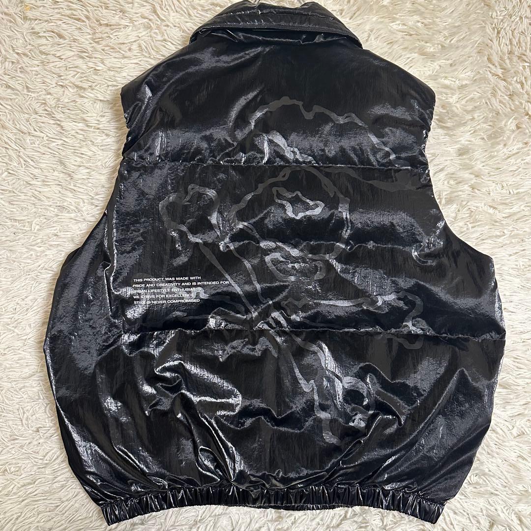 【AAPE】アベイシングエイプ ダウンベストブラック 光沢00s archive