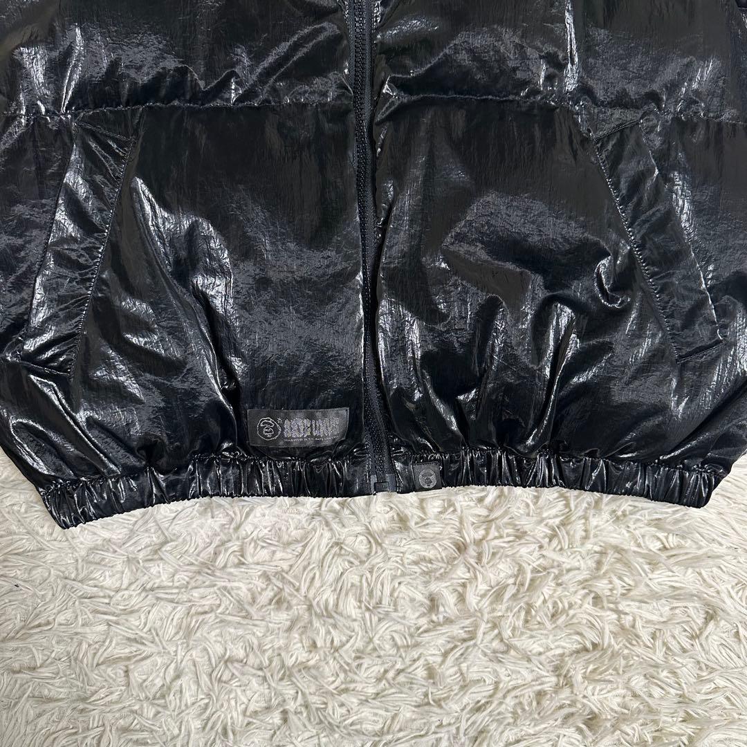 【AAPE】アベイシングエイプ ダウンベストブラック 光沢00s archive