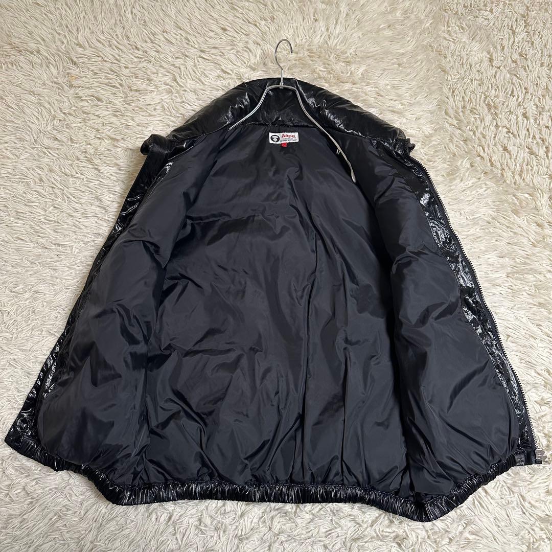 【AAPE】アベイシングエイプ ダウンベストブラック 光沢00s archive