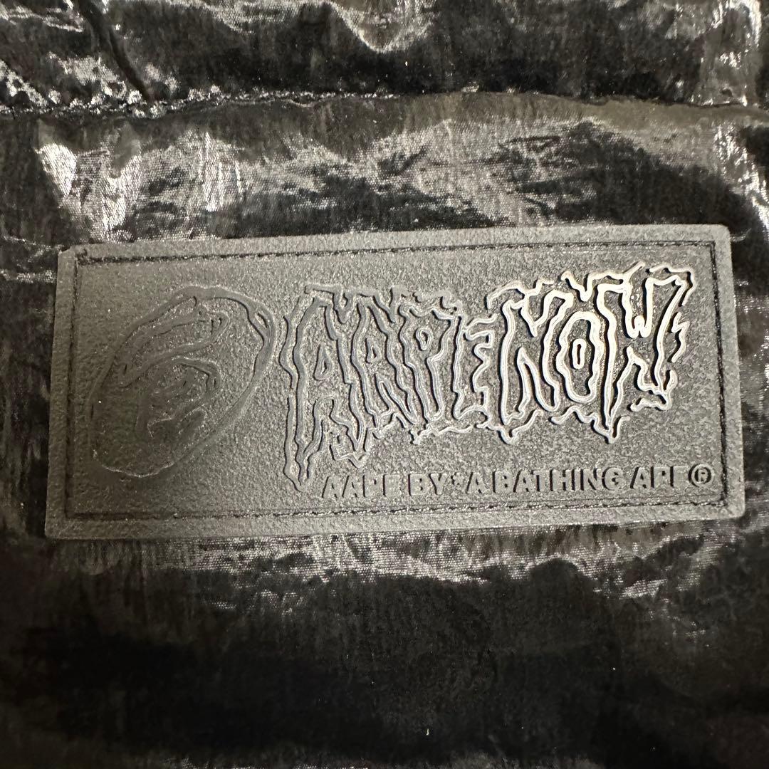 【AAPE】アベイシングエイプ ダウンベストブラック 光沢00s archive