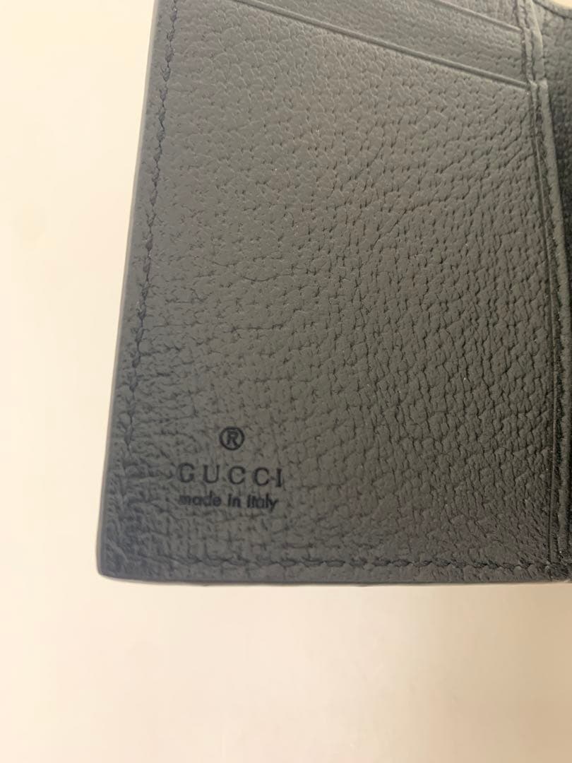 GUCCI グッチ 黒 レザー 名刺入れ GGロゴ 428737