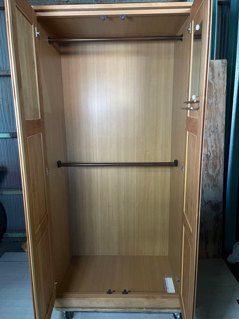 ワードローブ ハンガーラック クローゼット おしゃれ 木製 幅90cm