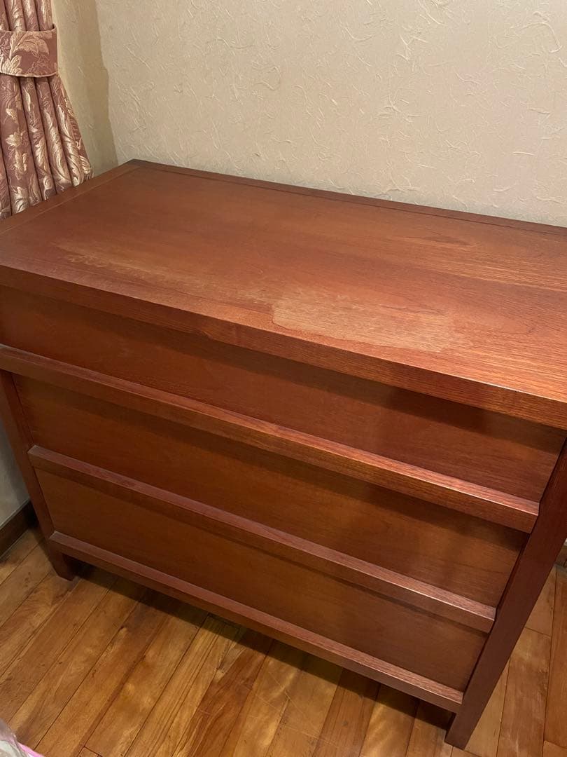 【チーク製】木製チェスト タンス 引き出し　昭和レトロ 収納 ヴィンテージ 北欧