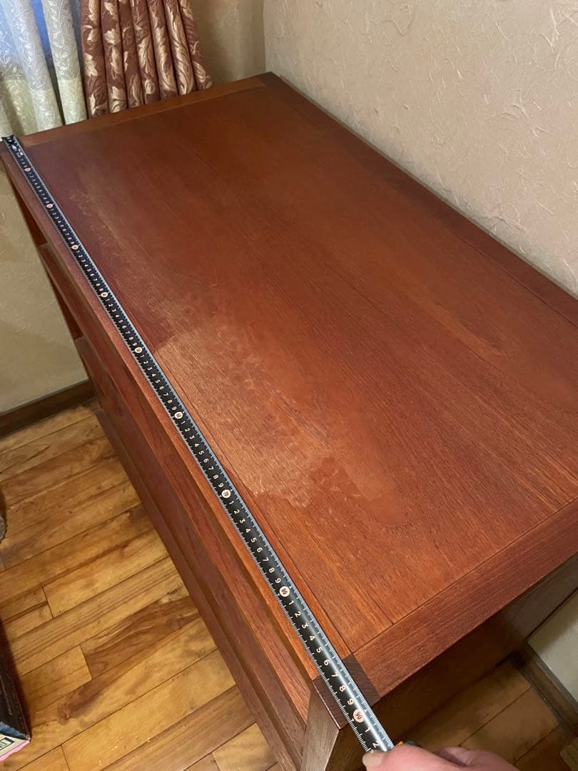 【チーク製】木製チェスト タンス 引き出し　昭和レトロ 収納 ヴィンテージ 北欧