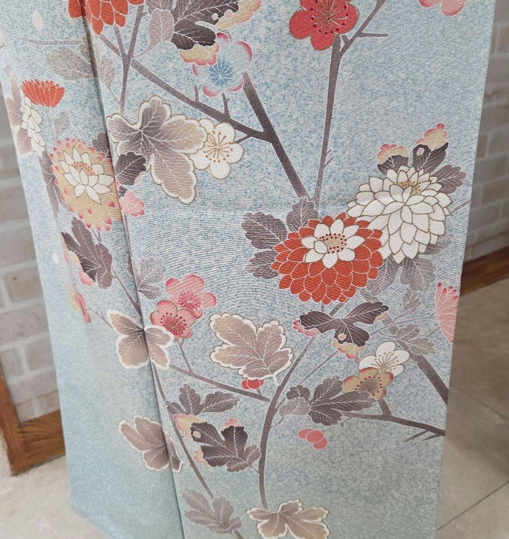 訪問着4点フルセット着物、袋帯、帯締め、帯揚げ トールサイズ対応