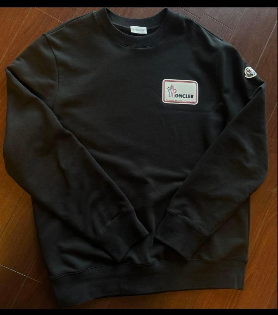 【極美品】Moncler ブラック クルーネックスウェット